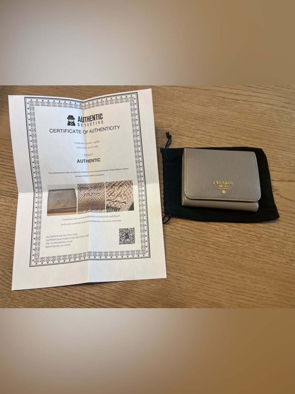 Prada Wallet (EUC) With COA